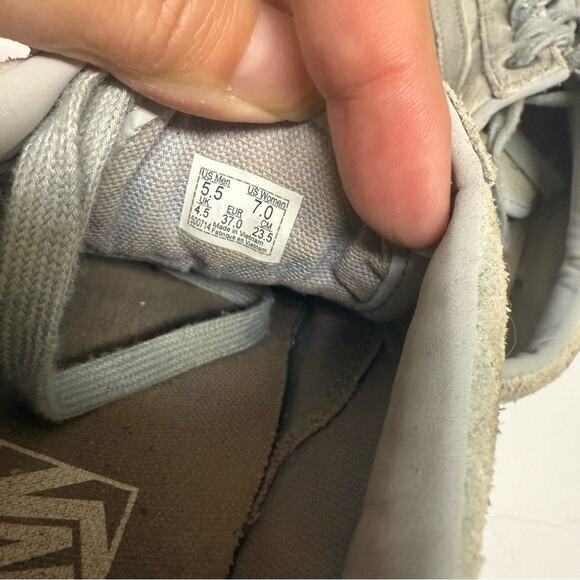 Vans Old Skool Stacked Embossed Check Platform Sneakers Shoes‎ Light Gray 7 - Picture 4 of 7